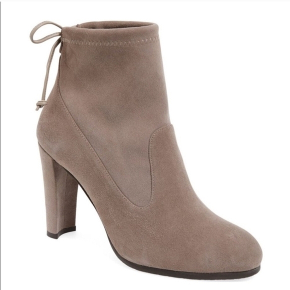 Stuart Weitzman Perfection Topo Taupe Suede Bootie Size 12 - Picture 1 of 6